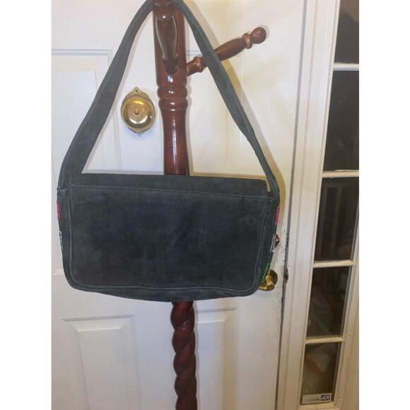 Women's Wilsons Black Sequin & suede Handbag - Picture 6 of 6